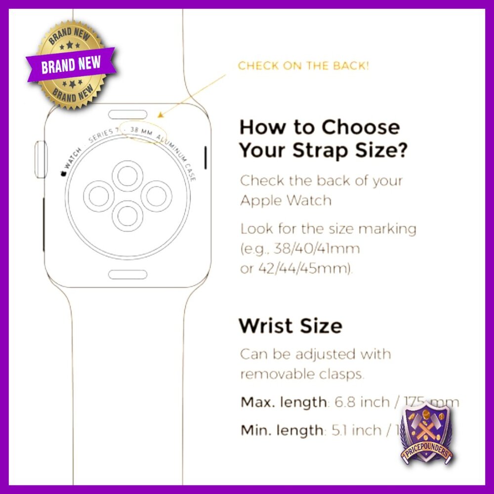 Stainless Steel Apple Watch Band Adjustable Classic Elegant Minimal Chic Strap - Picture 6 of 7